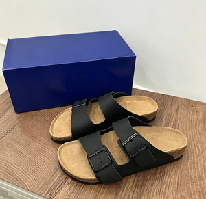 Sandales et pantoufles Boken Arizonas en cuir véritable avec semelle extérieure en <span class=keywords><strong>EVA</strong></span>, à double boucle, à bout ouvert, pour hommes et femmes, confortables pour l'extérieur, avec soutien de la voûte plantaire - Product Image 6