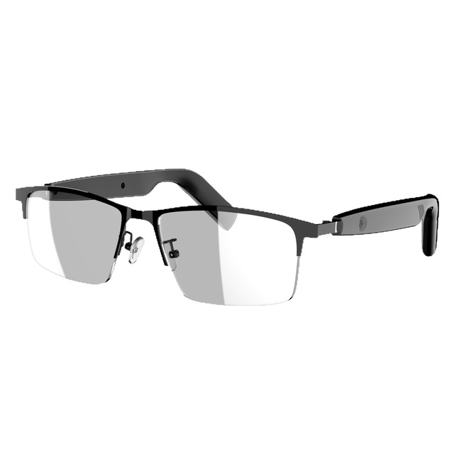Strictly Selected Cross-Border AI Smart Glasses with Touch Control Metal Frame Anti-Blue Light Open-Ear Translation Call & Music