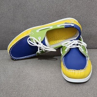 Mocassins de marche décontractés pour hommes en cuir de vache souple, à lacets, plateforme, respirants, confortables, tendance, colorés