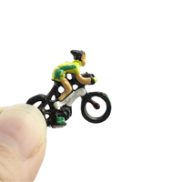 Figurines miniatures de cyclistes à l'échelle HO 1:87, modèle de cycliste pour maquette ferroviaire et scène de diorama