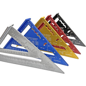 Alat persegi tukang kayu 12 inci, penggaris segitiga pertukangan kayu aluminium persegi dengan sudut cepat dapat disesuaikan - Product Image 6
