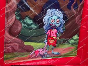 ملعب ألعاب رياضية قابل للنفخ على شكل متاهة حرب الزومبي مع مسار عقبات قابل للنفخ - Product Image 3