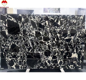 Diseñador amado mármol negro Calacatta <span class=keywords><strong>viola</strong></span> negro flor blanca piedra de mármol Natural Grand Antique losa de mármol blanco y negro - Product Image 2