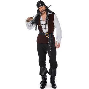 Déguisement de <span class=keywords><strong>Pirate</strong></span> Homme Nouveau M-XL, Tenue Adulte Cosplay, <span class=keywords><strong>Costume</strong></span> <span class=keywords><strong>des</strong></span> Pirates <span class=keywords><strong>des</strong></span> <span class=keywords><strong>Caraïbes</strong></span> Halloween - Product Image 4