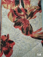 Tissu Jacquard Brocart Double Face Teint en Fil 165 g/m² Polyester/Polyamide/Métallique Léger Coloré Grand Motif Floral Sur Mesure