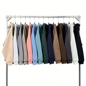 H5461 Sweat-shirts à fermeture éclair personnalisés par le fabricant, en mélange de coton 350 g/m², surdimensionnés, avec fermeture éclair double face - Product Image 1