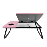 Bureau d'étude moderne convertible, portable, pliable et réglable, mini table d'ordinateur pour enfants, dortoir, avec plateau inclinable et rangement intégré