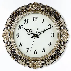 ヴィンテージファッション16インチ大型クリエイティブ壁掛け時計パーソナリティヨーロッパとアメリカ壁掛け時計レリーフサイレント時計