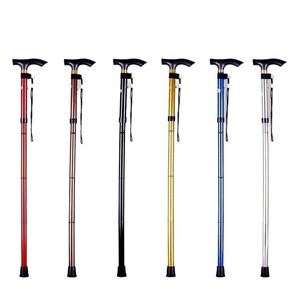 Bâton de marche télescopique en alliage d'aluminium Saixin, pliable en 5 sections, pour la randonnée en plein air, pour personnes âgées, couleur unie - Product Image 5