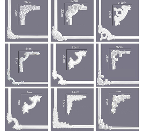 Moulures Décoratives Murales avec Ligne <span class=keywords><strong>Dorée</strong></span>, Plinthe Murale PS, Ligne Décorative Intérieure pour Garniture de Décoration Murale, Kit de Panneaux de Plinthes - Product Image 6