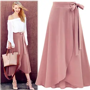 Sexy Phụ Nữ Phụ Nữ Cô Gái Boho Cao Eo Maxi Midi Dài Bọc Văn Phòng Vòng Tròn Bảng Váy