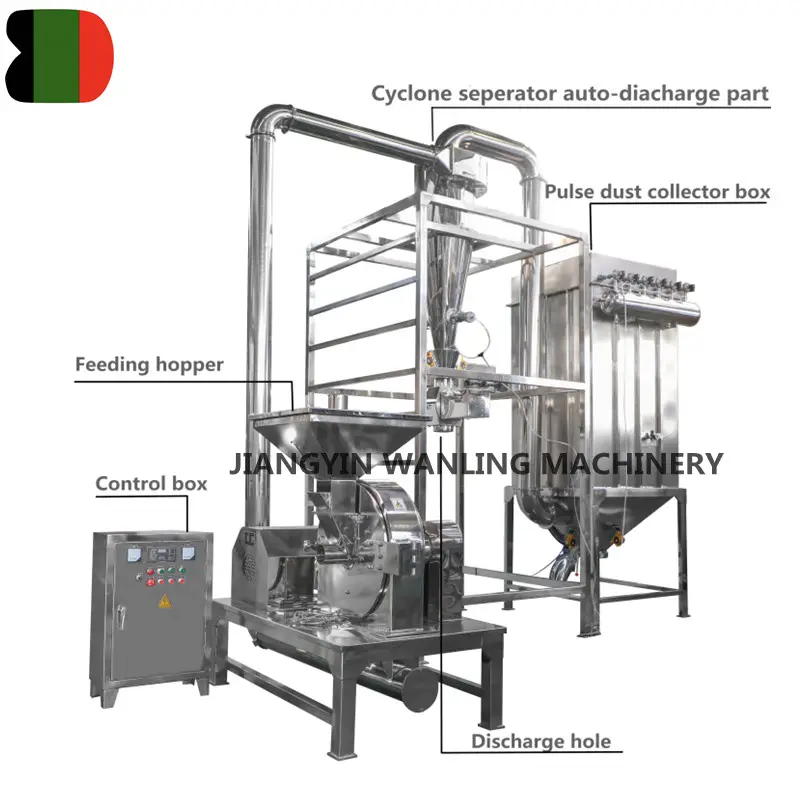 WLC ad alta capacità automatica macinapelli per macinare la farina di riso macchina per macinare i perni