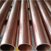 Red Copper Brass Pipe OD 6-25mm Wall Thickness 0.6-2.0mm ASTM B88 EN13348 12000BTU 18000BTU for Machine Tool Cooling System