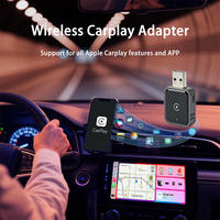 Adaptateur CarPlay sans fil à bouton physique, alimentation directe usine, prise en charge du commutation rapide pour deux téléphones mobiles connectés