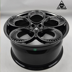 Rines de Aleación Forjados de 5 Turbinas en Negro Brillante Personalizados de <span class=keywords><strong>18</strong></span> 19 20 21 22 Pulgadas para <span class=keywords><strong>Alfa</strong></span> Romeo <span class=keywords><strong>Mito</strong></span> 159 4c Giulia Giulietta Stelvio - Product Image 3