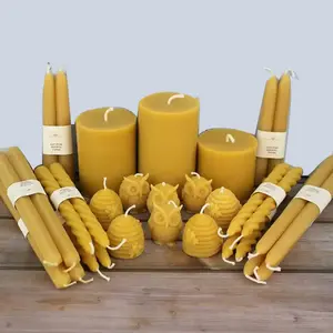 Velas de cera de abelha orgânicas para fábrica de velas por atacado velas perfumadas de cera de abelha