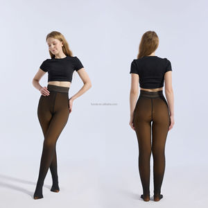 Nouveau <span class=keywords><strong>Collant</strong></span> Femme 2025 Effet <span class=keywords><strong>Transparent</strong></span> Chair Chaud Doublé Polaire Entrejambe Unique Épais pour Hiver - Product Image 2