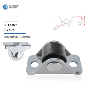 0,5 Zoll Mini <span class=keywords><strong>Caster</strong></span> Universal PP Führungs rad Möbel Schublade Kleine Lenk rolle Rolle verdeckt - Product Image 1
