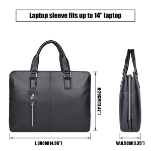 Nuova Borsa da Lavoro per Laptop e Conferenze, <span class=keywords><strong>Valigetta</strong></span> in Pelle da <span class=keywords><strong>Uomo</strong></span> <span class=keywords><strong>con</strong></span> Tasca Frontale <span class=keywords><strong>con</strong></span> Cerniera Verticale - Product Image 2