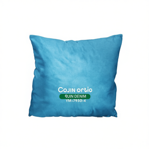 Cuscino in Denim Blu Zaffiro 50*50 Cojin per Sedute e Scopi Decorativi - Product Image 1