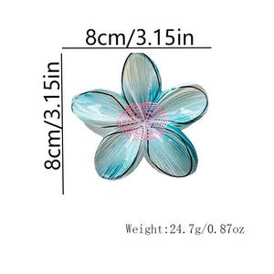 Pinzas de Pelo de Moda al por Mayor para Mujer, Geométricas, Dulces y Elegantes, de 8CM, con Diseño de Mármol y Flor de Huevo, de Plástico, para Niñas - Product Image 2