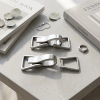 Boucles de ceinture réglables en alliage de zinc plaqué sans nickel pour sacs, vêtements et accessoires en tissu pour hommes