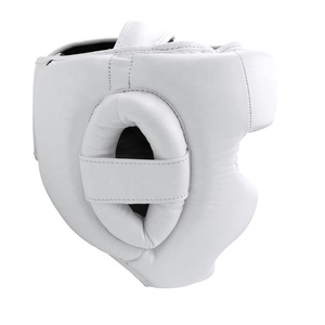 Casco de entrenamiento de MMA y boxeo Material de cuero PU Casco de combate con función de protección bucal - Product Image 1