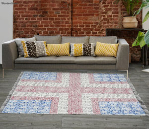 Tapis en coton imprimé de blocs de conception royale vintage Tapis de chambre doux pour décoration intérieure Personnalisable et utilisation au sol au prix d'usine - Product Image 3