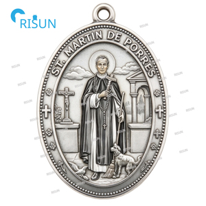 Collar con Colgante <span class=keywords><strong>de</strong></span> Medalla <span class=keywords><strong>de</strong></span> San Martín <span class=keywords><strong>de</strong></span> Porres, Centro <span class=keywords><strong>de</strong></span> Rosario Católico Religioso, Medalla Personalizada <span class=keywords><strong>de</strong></span> San Martín <span class=keywords><strong>de</strong></span> Porres - Product Image 3