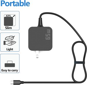 อะแดปเตอร์ AC 65W 20V 3.25A ประเภท C รุ่น ADL-65A1 สำหรับ <span class=keywords><strong>Chromebook</strong></span> ExpertBook/Vivobook/Zenbook 13/14/S14/16/S16/CR11/CR12/CZ11 แล็ปท็อป - Product Image 2