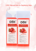 Großhandel Puppenwachs Salon 100g Paraffinfreies Roll-on Filmwachs für Gesicht, Beine, Körper Erdbeer Professionelles Enthaarungswachs