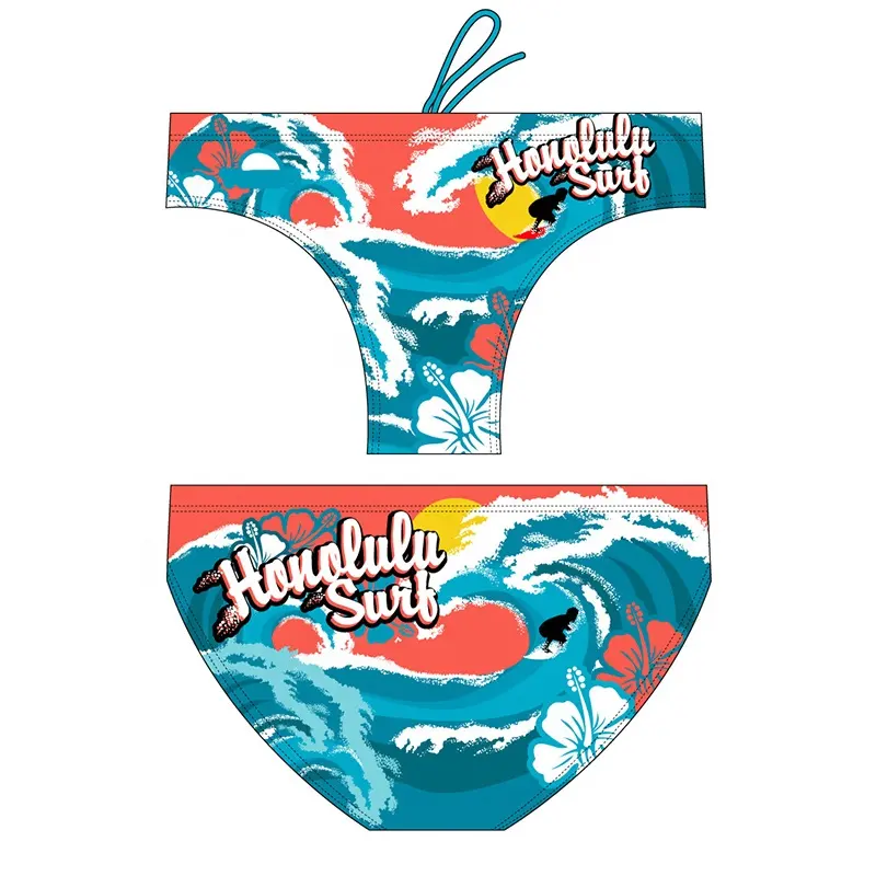 Sublimazione personalizzato stampato sport degli uomini sexy di nuotata breve costumi da bagno
