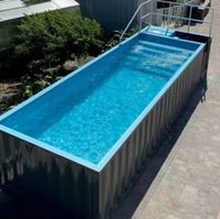 Piscine à conteneurs familiale et commerciale de 20.40 pouces, offrant des services personnalisés, en fibre de verre.