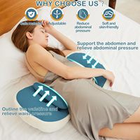 Oreiller de grossesse dormir confortable fausse fourrure luxe maternité oreiller soutien pour les jambes arrière ventre hanches avec sac à linge