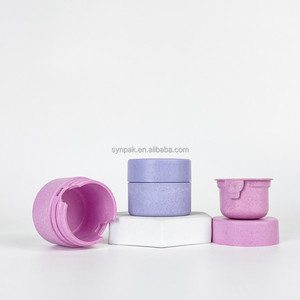 Envase Ecológico de 15 ml, Recargable, de Paja de Trigo Reciclada, Cilíndrico, Transparente, para Cosméticos, Cuidado de la Piel, Crema para Ojos, Loción, Crema Facial - Product Image 6