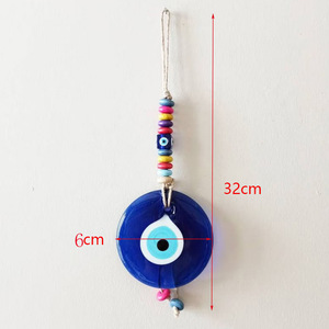 Porte murale Nazar bleue faite à la main décor suspendu turc grec Ojo Turco Protection amulette porte-bonheur <span class=keywords><strong>Talisman</strong></span> verre oeil bleu - Product Image 2