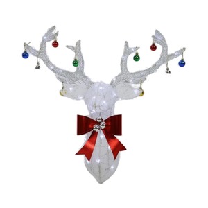 Lumières LED en forme de tête de cerf, décoration murale de Noël, pour l'intérieur et l'extérieur, étanches IP65, ornement en forme de visage de renne - Product Image 2