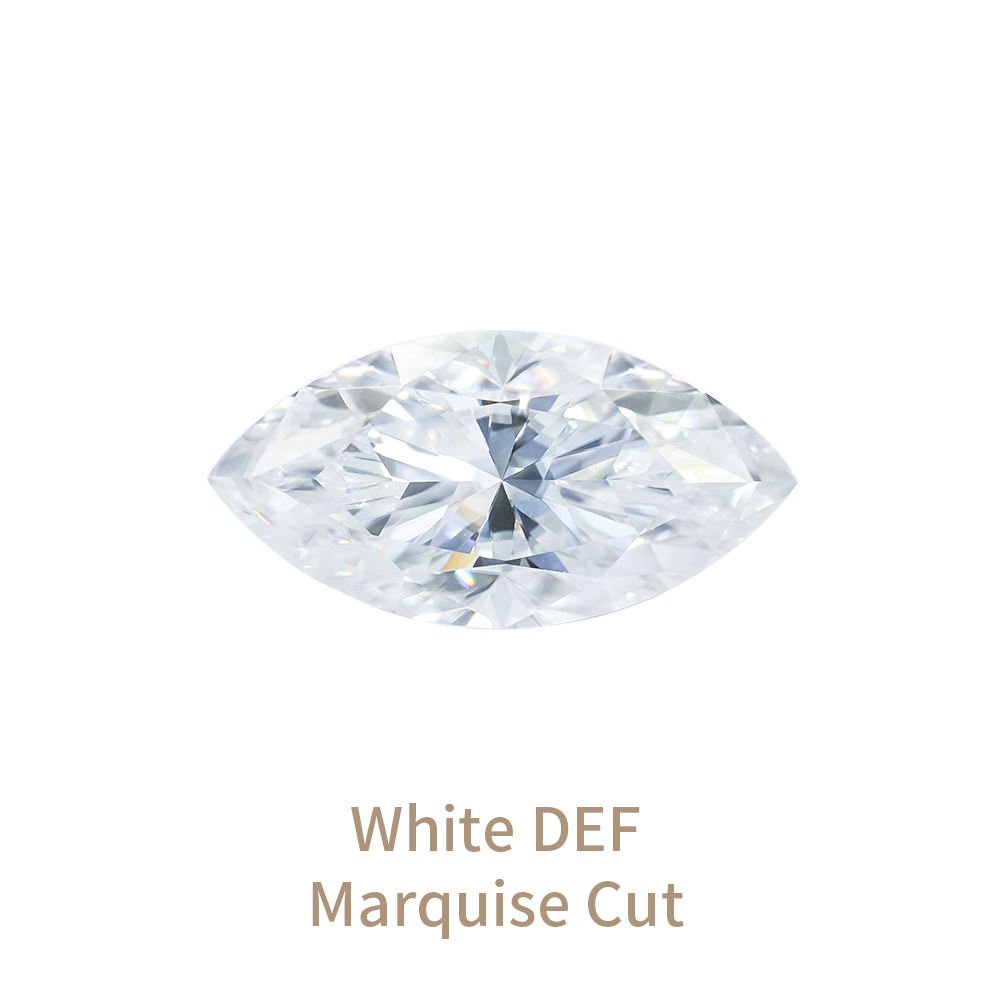 White DEF Marquise Cut