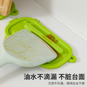 Escurridor de silicona ovalado resistente al calor, tapete de cocina para almacenamiento de tapas de ollas y drenaje de tablas de cortar - Product Image 4