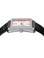 Cette montre pour femme personnalisable de style princesse présente un cadran en nacre et des griffes en zircon, ce qui la rend une montre éblouissante.