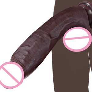 ดิ๊ก<span class=keywords><strong>โด</strong></span>้ขนาดใหญ่ 11 นิ้ว รูปทรงเหมือนจริง สีเนื้อดำ ทำจากซิลิโคนเห<span class=keywords><strong>ล</strong></span>วเนื้อนุ่ม ของเ<span class=keywords><strong>ล</strong></span>่นทางเพศสำหรับผู้ใหญ่ ดีไซน์สีน้ำตาล<span class=keywords><strong>กาแฟ</strong></span> - Product Image 3