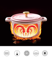 Casserole et braisière en fonte émaillée avec couvercle sûr pour toutes les tables de cuisson Fonctionne sur toutes les cuisinières