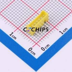 ZX-MX1.25-6PWZ-Y Wire-to-Board Pin Header Bent Lead Through Hole,P=1.25mm 1x6P 1.25mm Right Angle Insert PicoBlade (MX 1.25) - Product Image 1