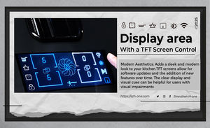 H-one, vente directe d'usine haut de gamme, plaque à induction 7400W avec évacuation, 36 pouces, appareil de cuisine, contrôle Wifi TFT, plaque de cuisson intelligente - Product Image 5