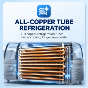 Vitrine Réfrigérée Professionnelle à Triple Température, 3 Zones, 5 Niveaux, en Acier Inoxydable, avec Double Compresseur, Éclairage LED et Affichage Numérique - Product Image 3