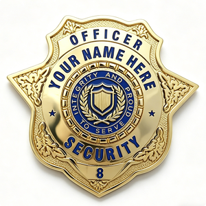 Custom Personalized 2D Shield <b>Badge</b> Hard Enamel Embossed Honor <b>Badge</b> with Cross Fashion Sports Themes for Anniversary Christmas - Product Image 6