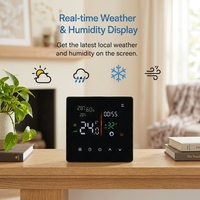 Termostato Inteligente Wifi para Renovación del Hogar, NTC Preciso ±1 ° Unidad de Control de Calefacción con Ahorro de Energía y Temporizador Programable C Sensing 6+2
