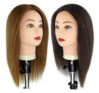 Sortie d'usine cosmétologie 100% réel Salon de cheveux humains pratique coiffeur formation tête Mannequin poupée factice tête de Mannequin