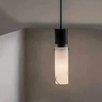 Lustre moderne et luxueux en marbre pour chambre à coucher, suspension en albâtre pour chevet ou restaurant