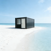 Maison conteneur modulaire préfabriquée pliable, respirante, carrée, portable, pour usage de bureau, design moderne